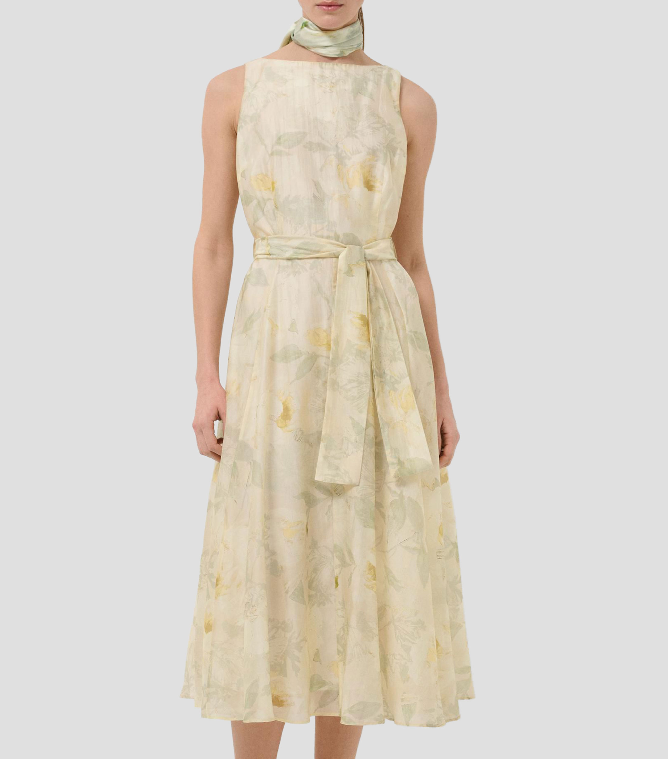 Vestido midi estampado Mujer